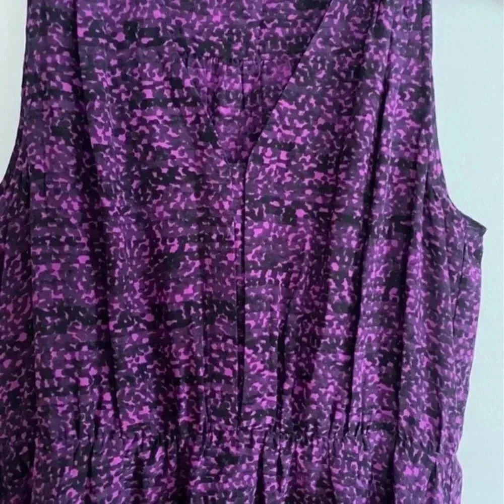 Rebecca Taylor Purple and Black Silk Dress